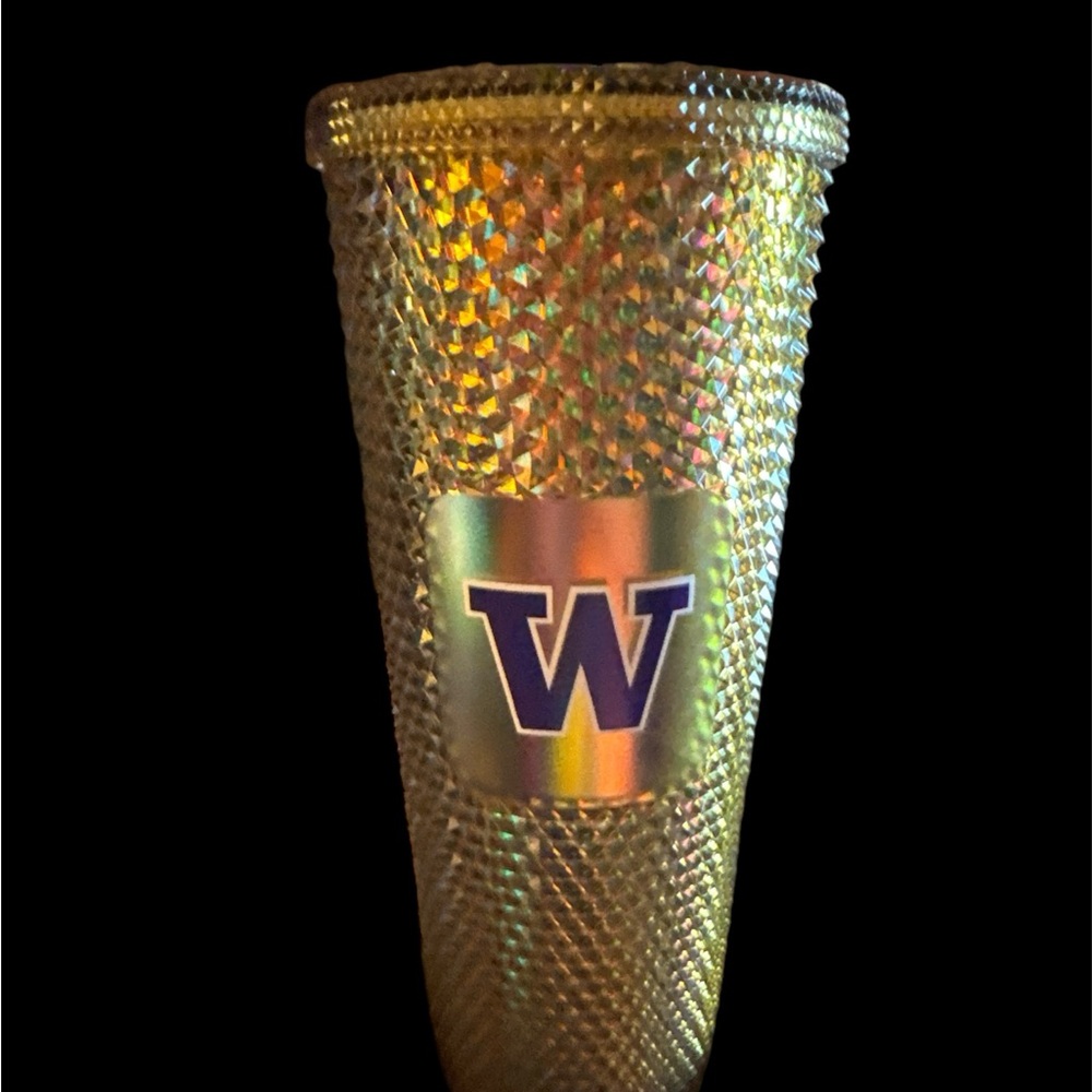 Starbucks Huskies 24 oz studded purple/gold tumbler, NWT